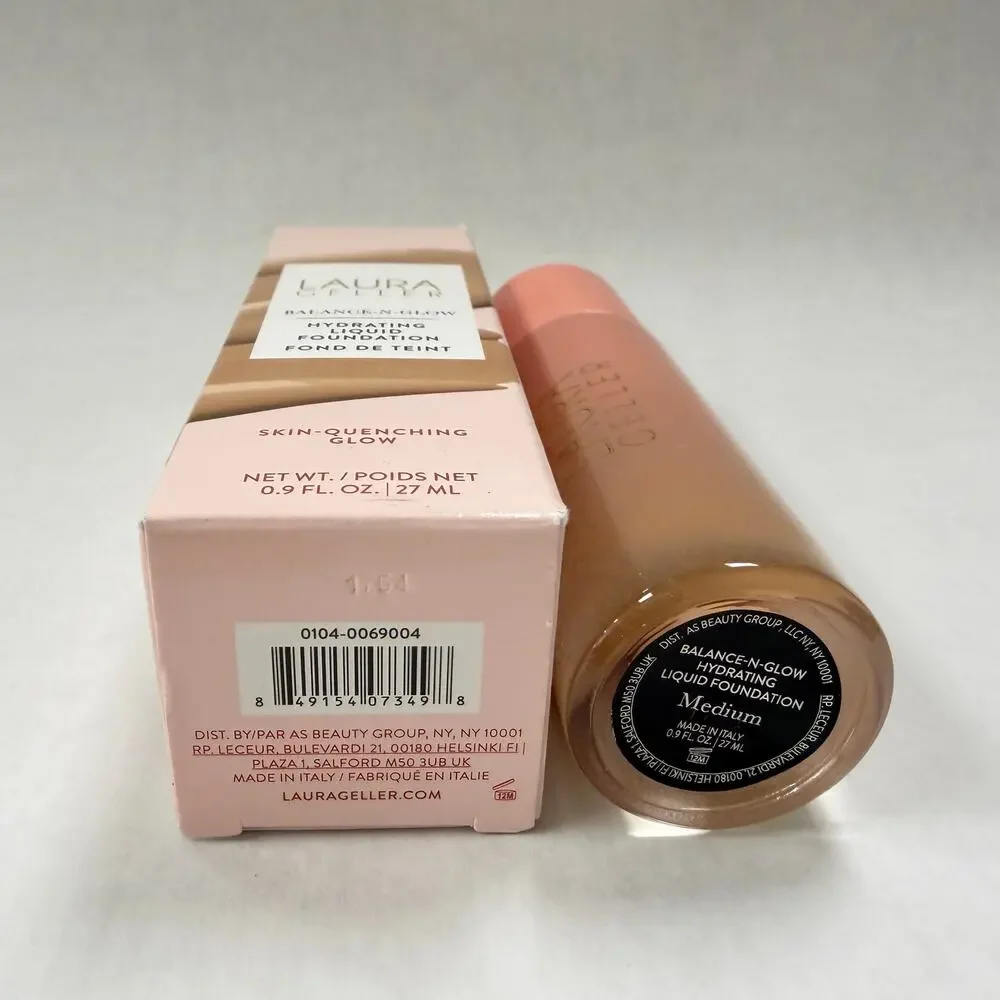 New Laura Geller Balance + Glow Hydrating Liquid Foundation Medium